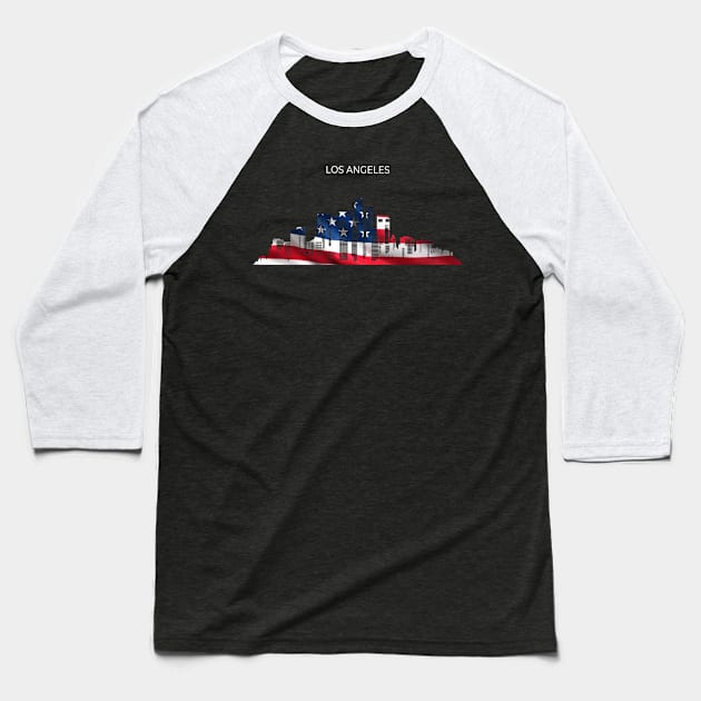 Great US City Los Angeles Baseball T-Shirt by gdimido